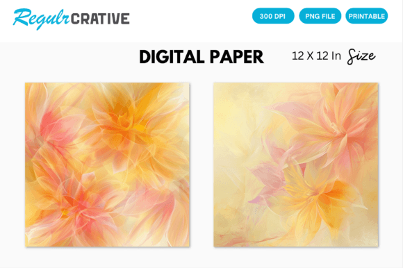 Download Pink Abstract Floral Digital Paper Pack - Paper pack Collection