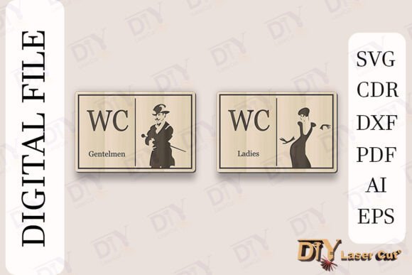 Download Ladies &amp; Gentlemen Restroom Signs SVG #5 - Premium Resources