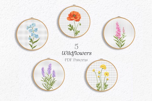 Download Meadow Flowers Cross Stitch Patterns PDF - Cross stitch patterns Collection