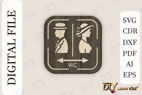Download Ladies &amp; Gentlemen Restroom Signs SVG #3 - Premium Resources