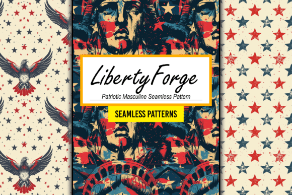 Download Patriotic Masculine Seamless Pattern Art - Premium Bundle