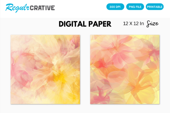 Download Pink Abstract Floral Digital Paper Pack - Paper pack Collection