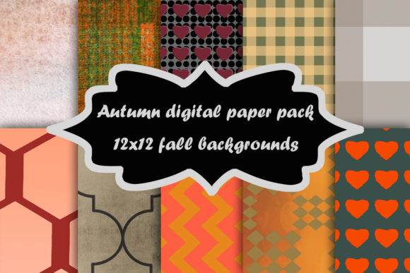 Download Autumn Digital Paper Pack Set - Paper pack Collection