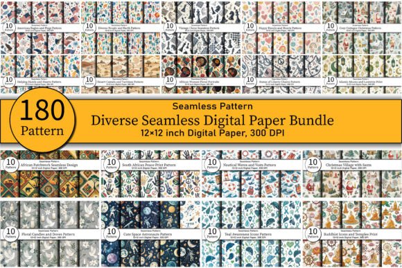 Download Diverse Seamless Digital Paper Bundle - Premium Bundle