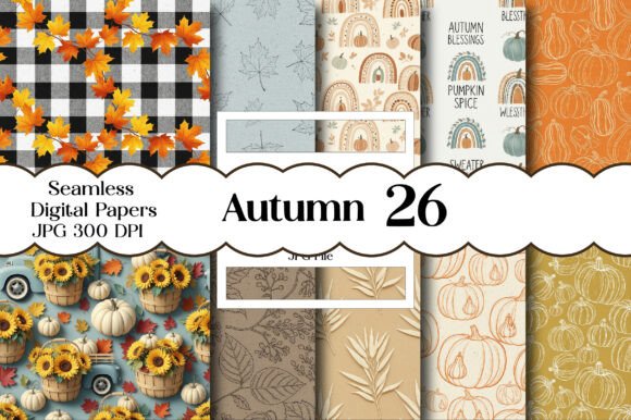 Download Autumn Digital Paper Pack - Paper pack Collection