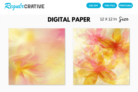 Download Pink Abstract Floral Digital Paper Pack - Paper pack Collection