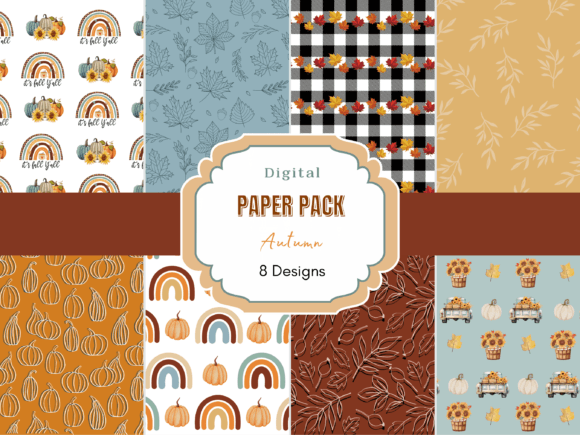 Download Autumn Digital Paper Pack - Paper pack Collection